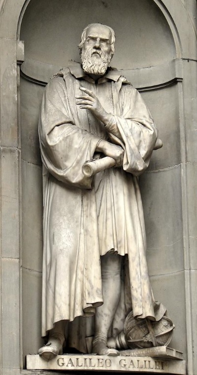 a Galileo statue